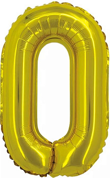 ПМ Цифра 0 (16''/41 см) Золото 1шт