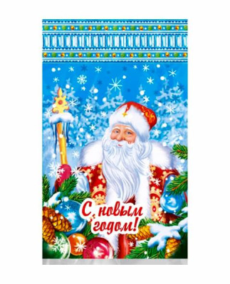 Пакет НГ ПП д/конфет Мороз 20х35см 1шт