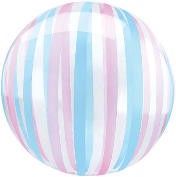 F Bubble Deco (20''/51 см) Полоски Прозрачный 1шт