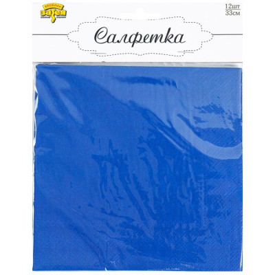 Салфетки Синий 33см 12шт 1уп