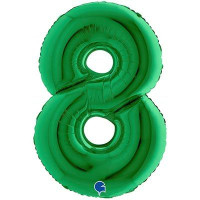 Г Цифра 8 (40''/102 см) Зеленый Green 1шт в интернет магазине Праздникмастер