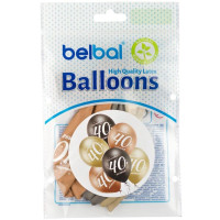 Б Шар (14"/36 см) Юбилей 40лет Ассорти Glossy Хром 2ст 6шт BELBAL продажа в интернет - магазине ПраздникМастер