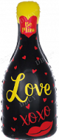 F Фигура (33''/84 см) Бутылка шампанского Love Черный 1шт в интернет магазине Праздникмастер