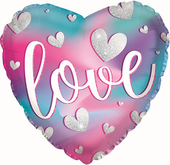 Сердце (18''/46 см) Love Парящие сердца Градиент 1шт