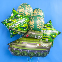S Шар (12''/30 см) Камуфляж Темно-зеленый  Пастель 2цв 5ст 25шт Sempertex продажа в интернет - магазине ПраздникМастер