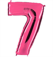 Г Цифра 7 (40"/102 см) Розовый Pink 1шт в интернет магазине Праздникмастер