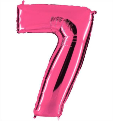 Г Цифра 7 (40"/102 см) Розовый Pink 1шт в интернет магазине Праздникмастер