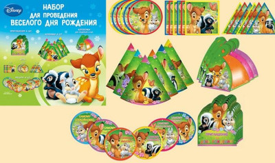 Набор для проведения веселого Дня рождения (Бемби) фотография