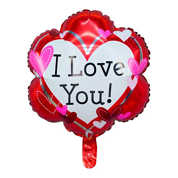 ПМ Фигура (18"/46 см) Цветок I Love you 1шт