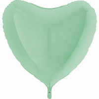 Г Сердце (36"/91 см) Зеленый Matte Green Пастель 1шт в интернет магазине Праздникмастер