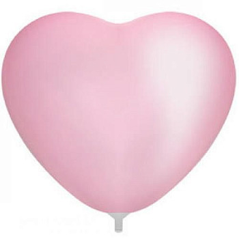 M Сердце (10"/25 см) Розовый PINK Пастель 50шт