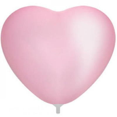 M Сердце (10"/25 см) Розовый PINK Пастель 50шт продажа в интернет - магазине ПраздникМастер