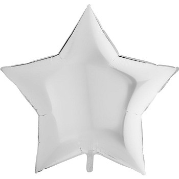 Г Звезда (36"/91 см) Белый White Пастель 1шт