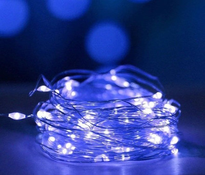 Светодиодная гирлянда Роса на батарейках 5м 50Led Синий 1шт