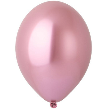 Б Шар (14"/36 см) Розовый (604) Pink Glossy Хром 50шт