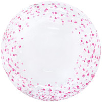 F Bubble Deco (20''/51 см) Голубое конфетти Прозрачный 1шт
