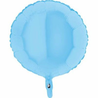 Г Круг (18"/46 см) Голубой Matte Blue Пастель 1шт в интернет магазине Праздникмастер