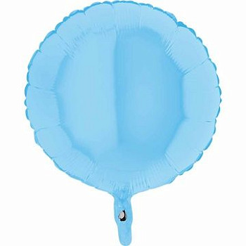 Г Круг (18"/46 см) Голубой Matte Blue Пастель 1шт