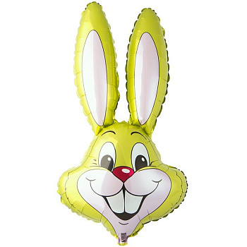 Ф Фигура (35"/89 см) Голова Заяц Салатовый 1шт