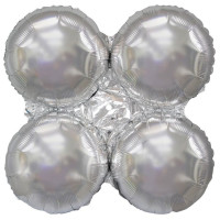 Ф Подставка для шаров (22"/56 см) Серебро Silver 1шт в интернет магазине Праздникмастер