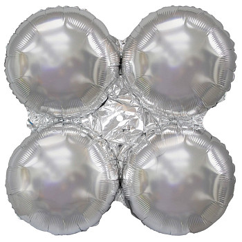 Ф Подставка для шаров (22"/56 см) Серебро Silver 1шт