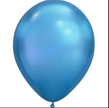Q Шар (11"/28 см) Синий Blue Хром 100шт