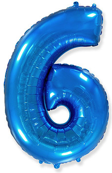 Ф Цифра 6/9 (40''/102 см) Синий 1шт