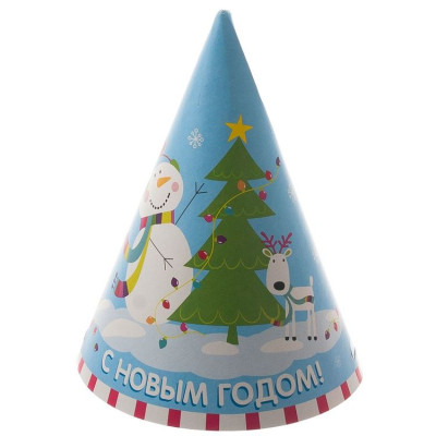 Колпак С НГ Снеговик Веселый 8шт 1уп