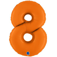 Г Цифра 8 (40"/102 см) Оранжевый Orange Пастель 1шт в интернет магазине Праздникмастер