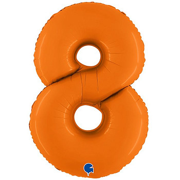 Г Цифра 8 (40"/102 см) Оранжевый Orange Пастель 1шт