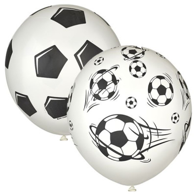 M Шар (12"/30 см) Футбол Белый Пастель 5ст 25шт Globos Payaso продажа в интернет - магазине ПраздникМастер