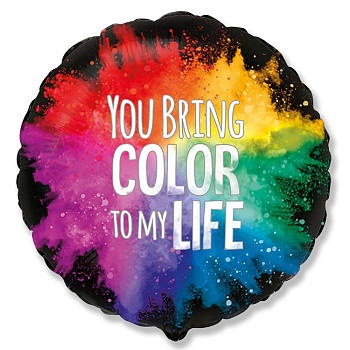 Ф Круг (18"/46 см) YOU BRING COLOR ТО MY LIFE 1шт