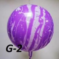 ПМ Сфера 3D (20"/51 см) Мрамор Сиреневый 1шт в интернет магазине Праздникмастер