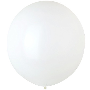 И Шар (18"/46 см) Белый (01) White Пастель 25шт