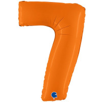 Г Цифра 7 (40"/102 см) Оранжевый Orange Пастель 1шт в интернет магазине Праздникмастер