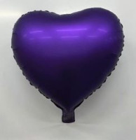 ПМ Мини-сердце (9"/23 см) Фиолетовый Dark Purple 1шт в интернет магазине Праздникмастер