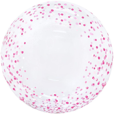 F Bubble Deco (20''/51 см) Розовое конфетти Прозрачный 1шт