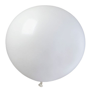 И Шар (27"/69 см) Белый (01) White Пастель 1шт