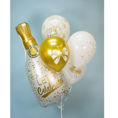 М Шар (12"/30 см) С ДР Магия Золота Ассорти Пастель 5ст 25шт Globos Payaso продажа в интернет - магазине ПраздникМастер