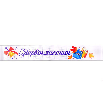 Набор лент Первоклассник Полноцвет атлас 10 шт 1 уп фотография