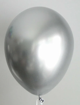 Q Шар (7"/18 см) Серебро Silver Хром 100шт