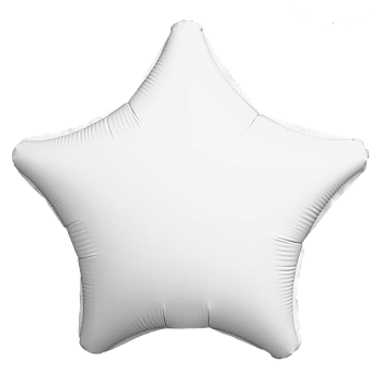 Р Звезда (18"/46 см) Белый White Пастель 1шт