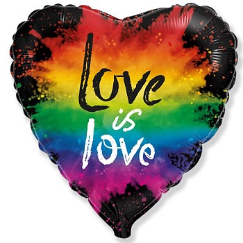Ф Сердце (18"/46 см) LOVE IS LOVE 1шт