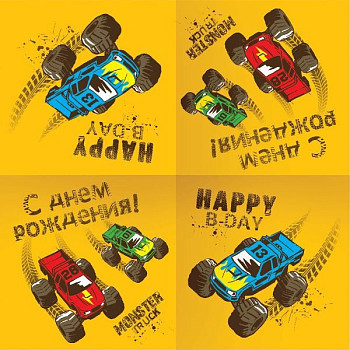 Салфетки Тачки Монстры Трак 33см 12шт 1уп