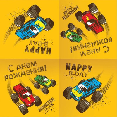 Салфетки Тачки Монстры Трак 33см 12шт 1уп