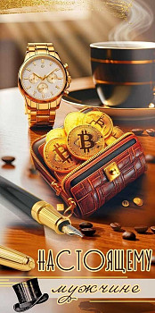 Конверт для денег Настоящему мужчине Кошелек Часы 16,8х8,4см 1шт фотография