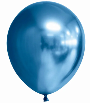 Q Шар (7"/18 см) Синий Blue Хром 100шт