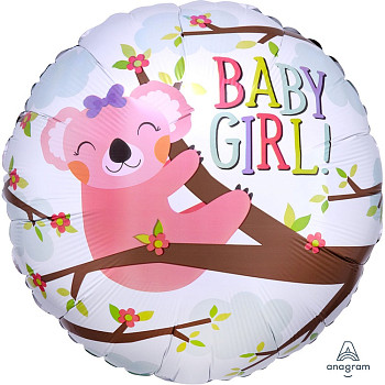 А Круг (18"/46 см) BABY GIRL Коала 1шт
