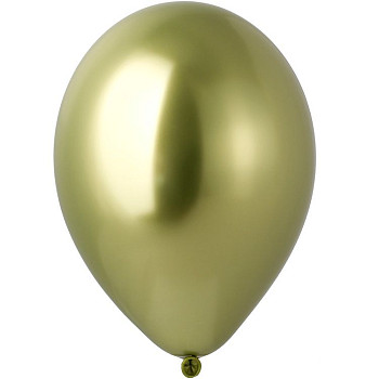 И Шар (5"/13 см) Зеленый киви (105) Shiny Kiwi Green Хром 100шт